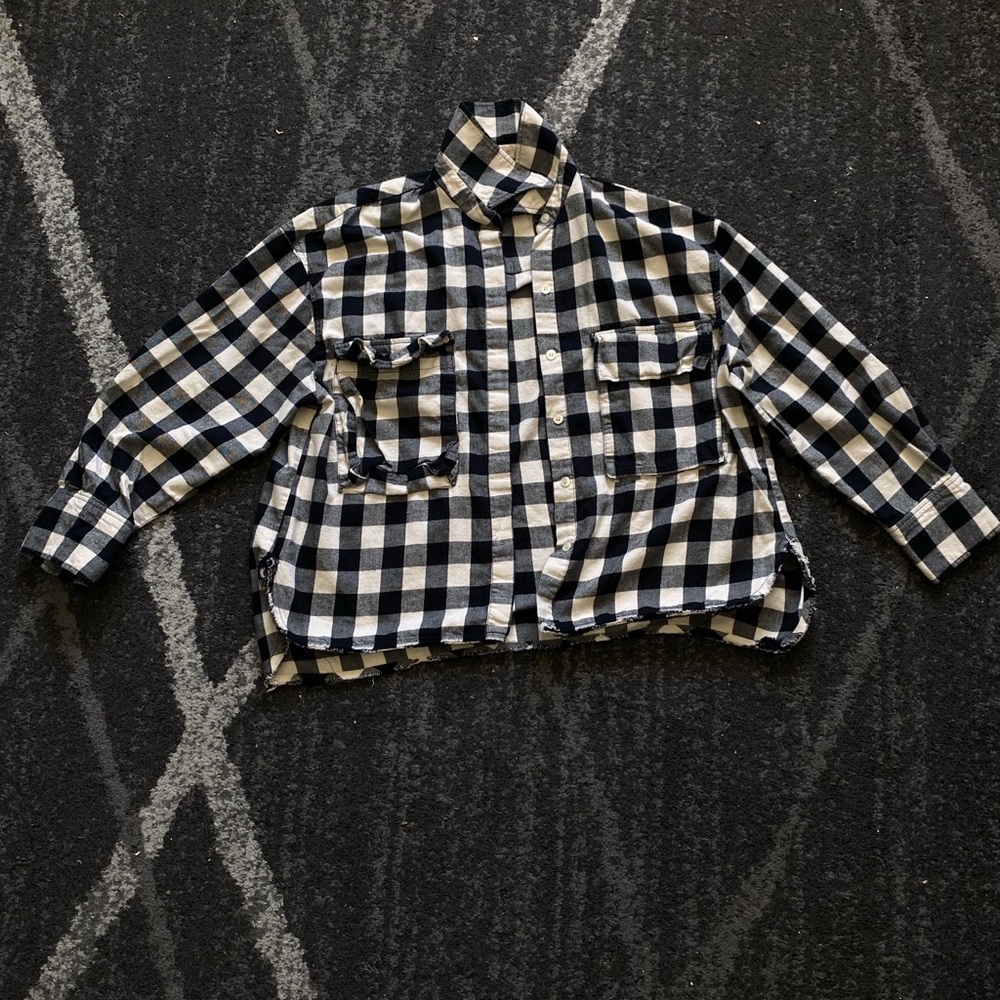 Zara women’s tan color flannel shirt